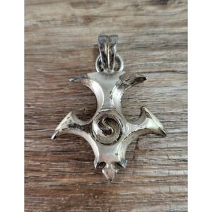 Vintage TM & C Zikzok USA Pewter Pendant